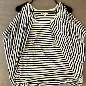 Black & White Striped Sleeveless Tee
